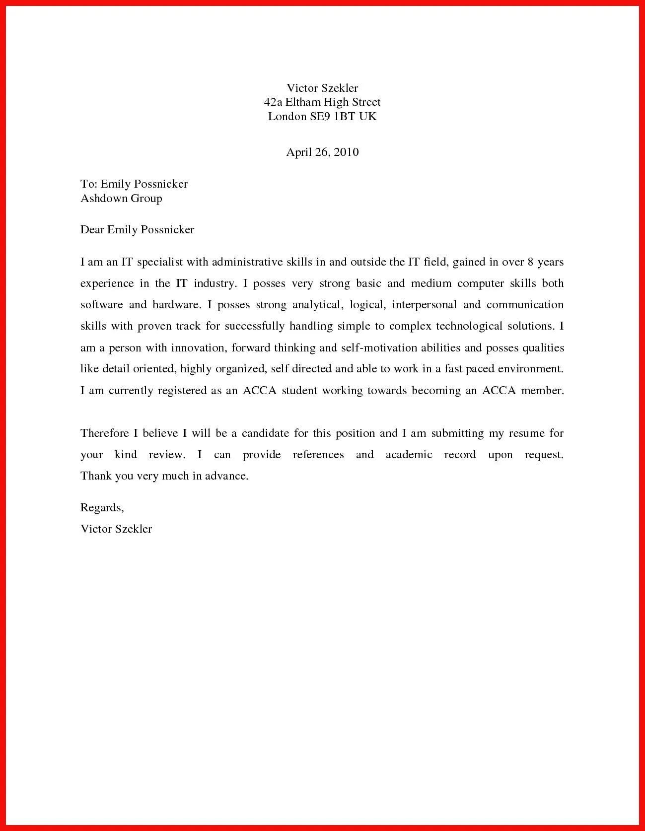 40931 cover letter action verbs