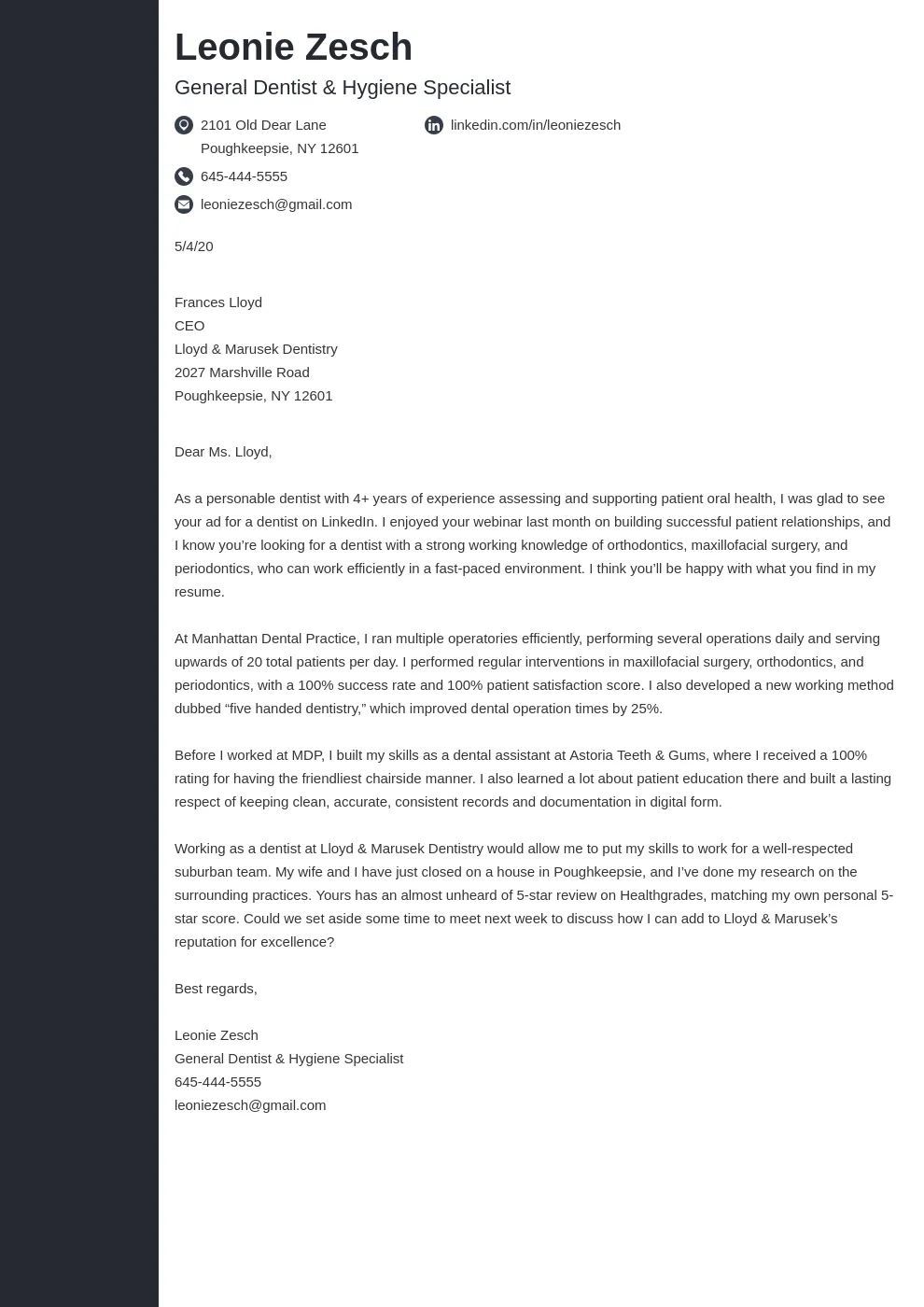 40932 dentist closing paragraph