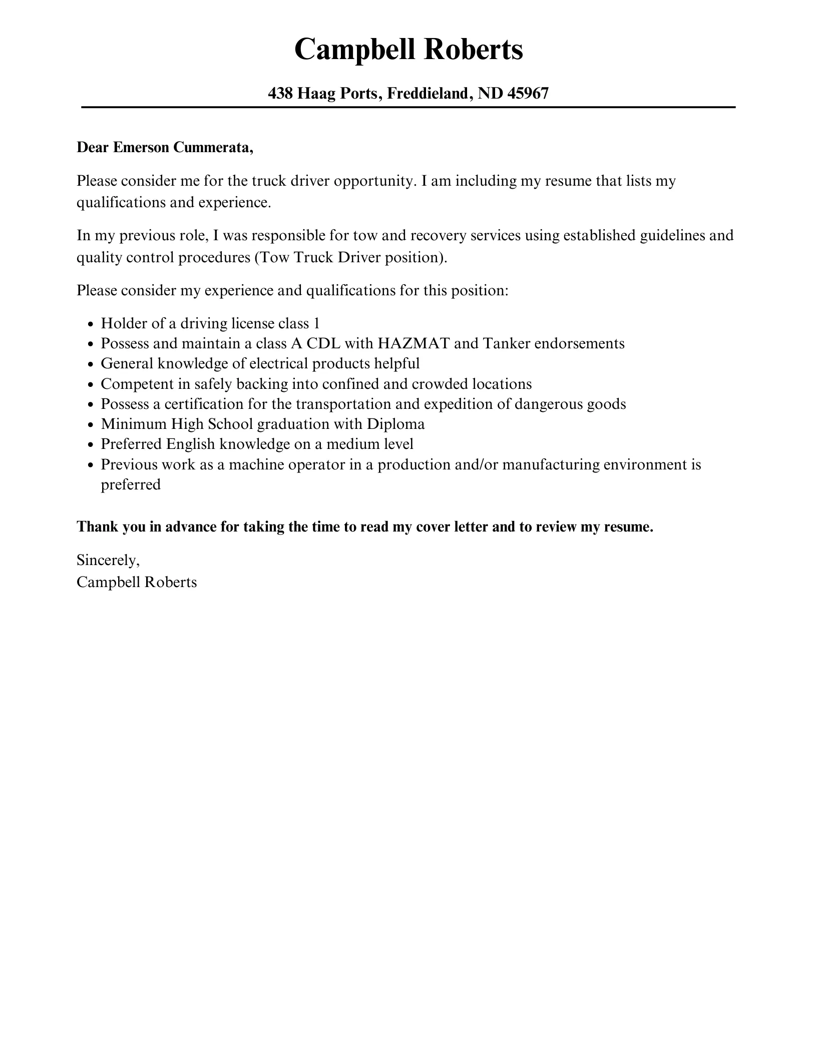 40939 cover letter formatting