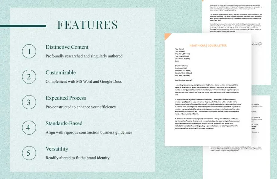 40941 cover letter example healthcare