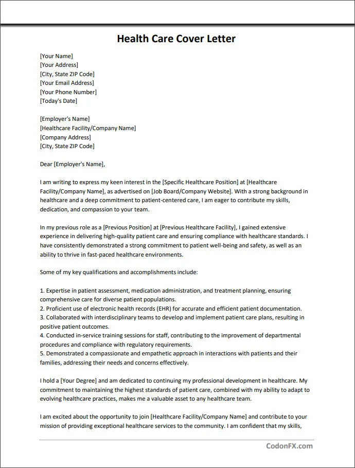 40941 quantifying achievements cover letter