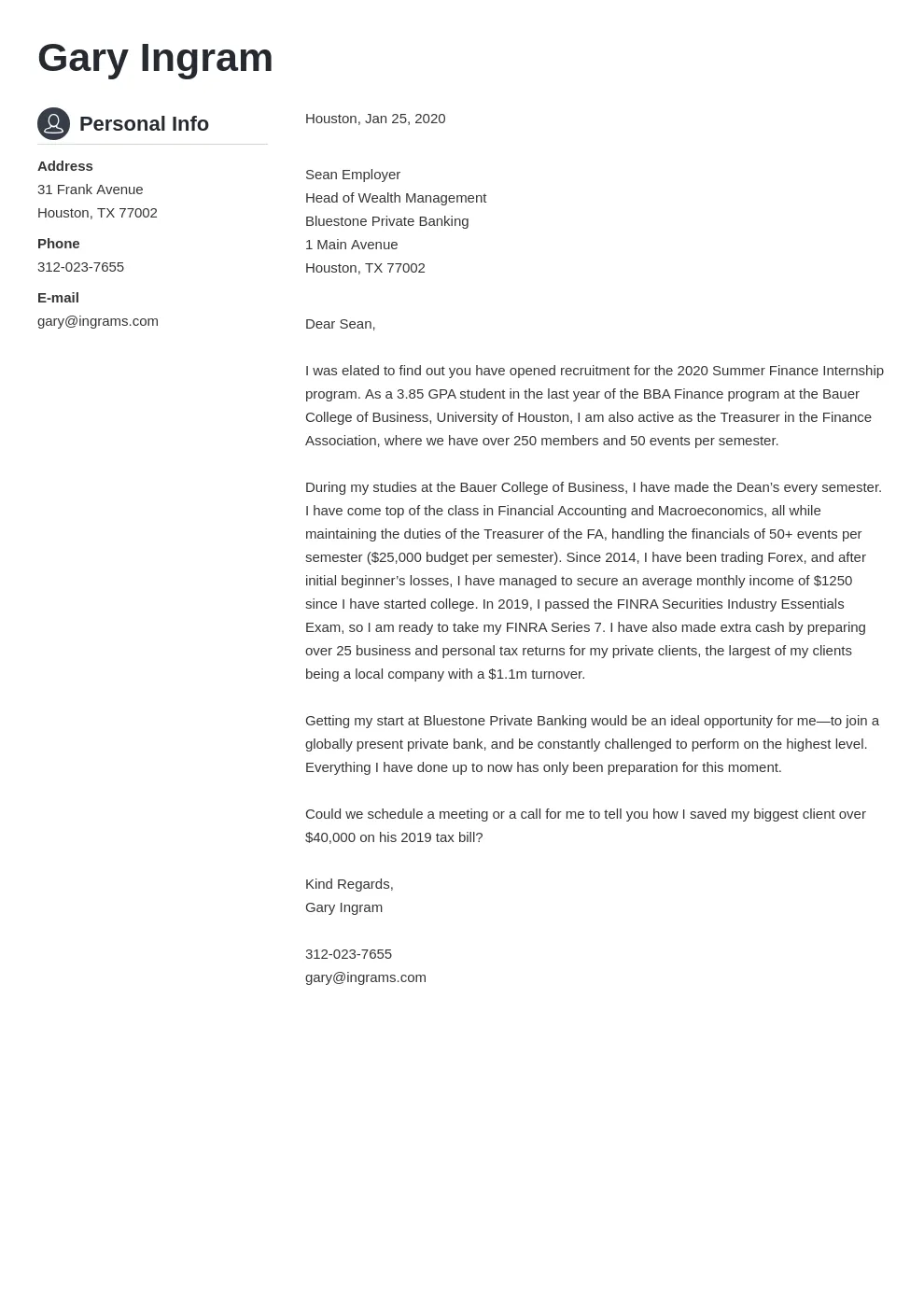40943 cover letter formatting