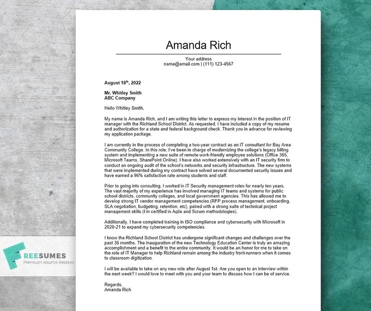 40950 cover letter tailoring