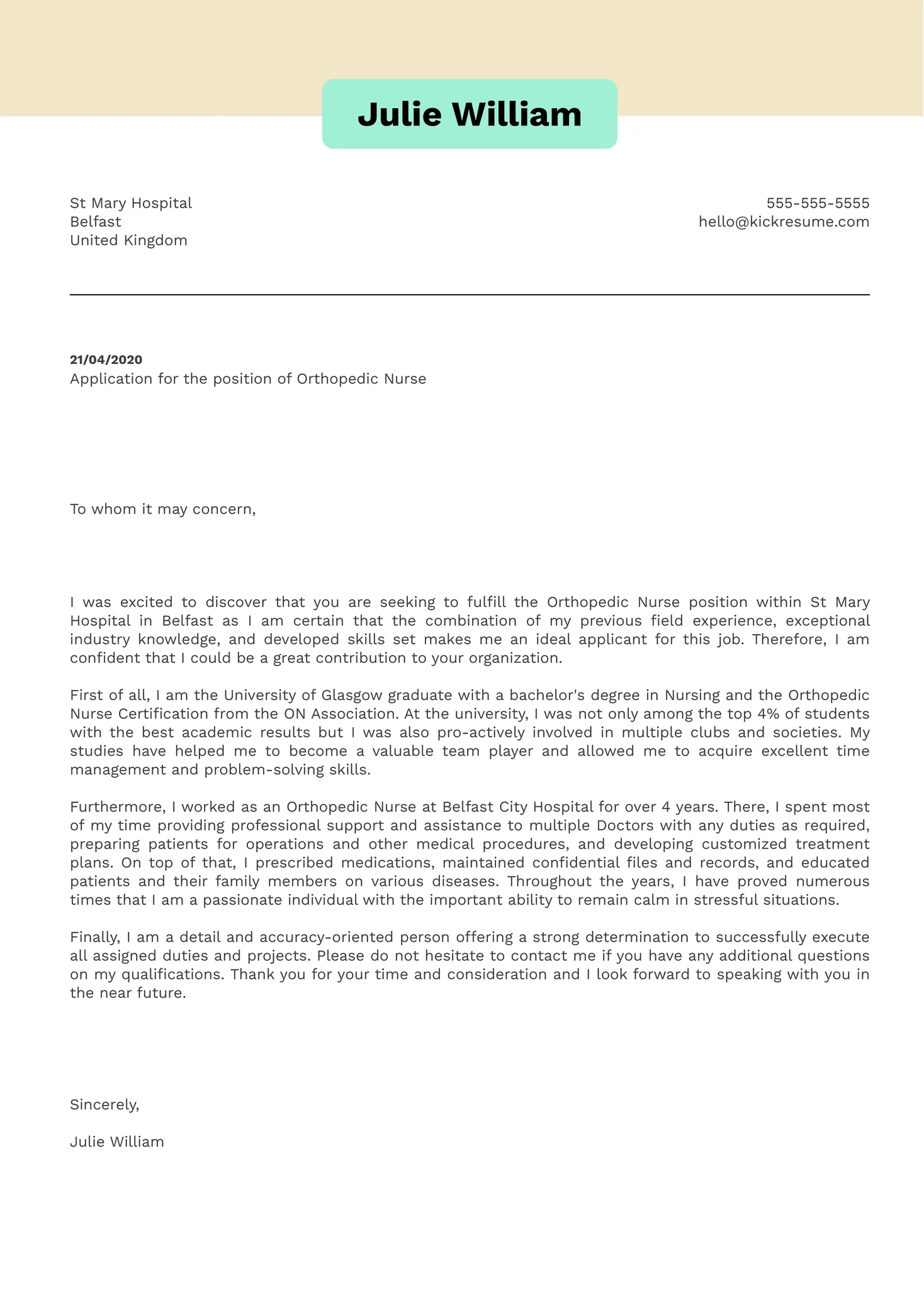 40952 nurse cover letter keywords