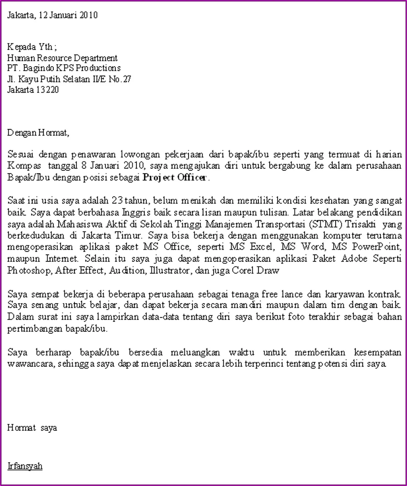 40958 cover letter closing