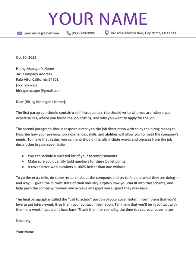 40959 cover letter achievements