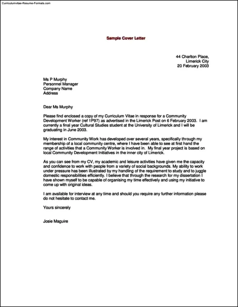 40959 cover letter tailoring