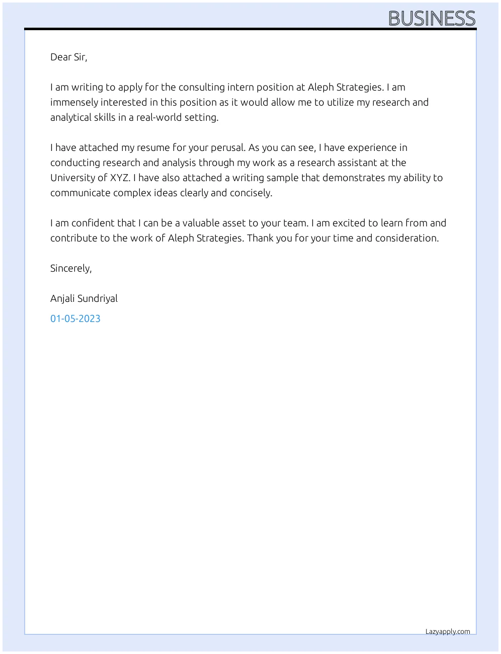 40960 business professional cover letter