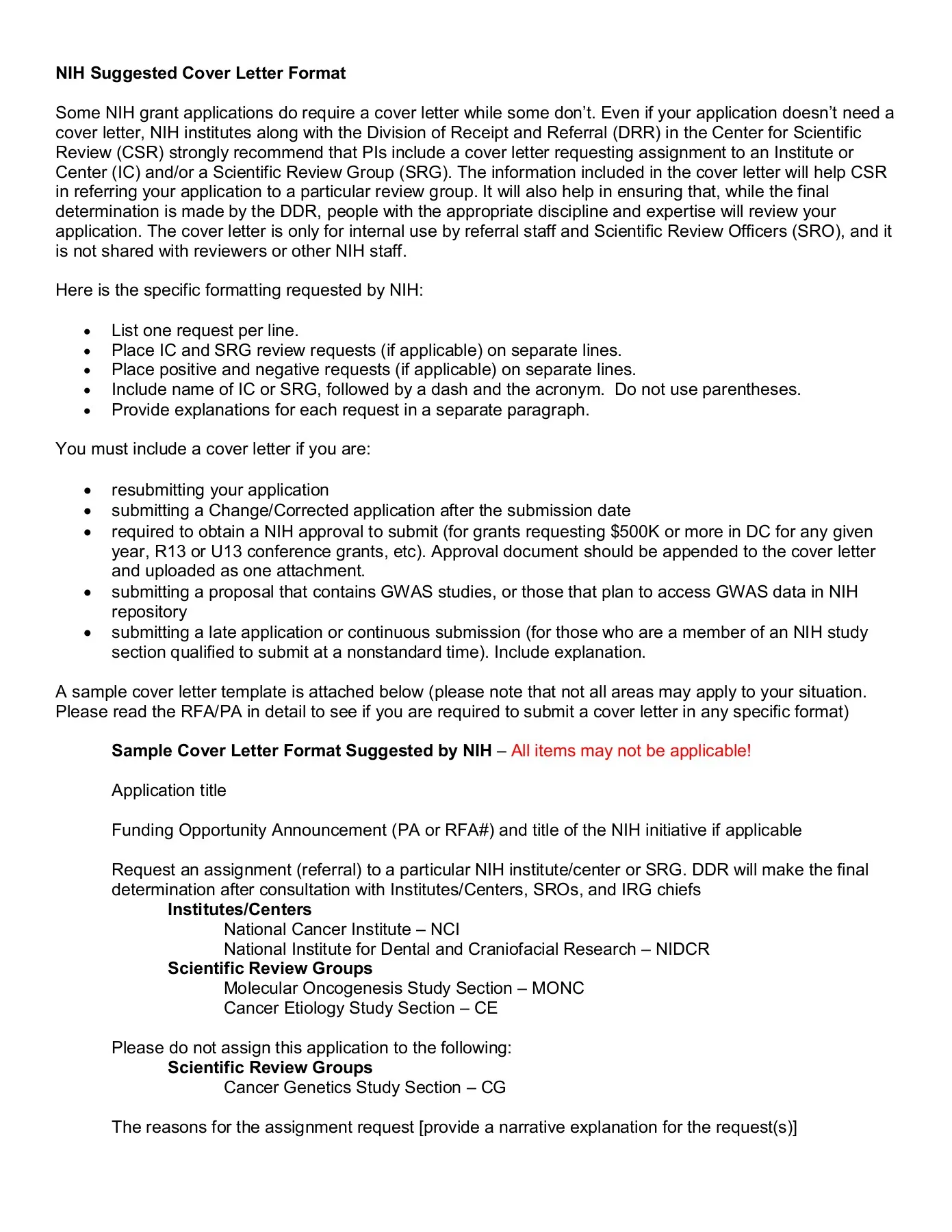 40963 formatting cover letter