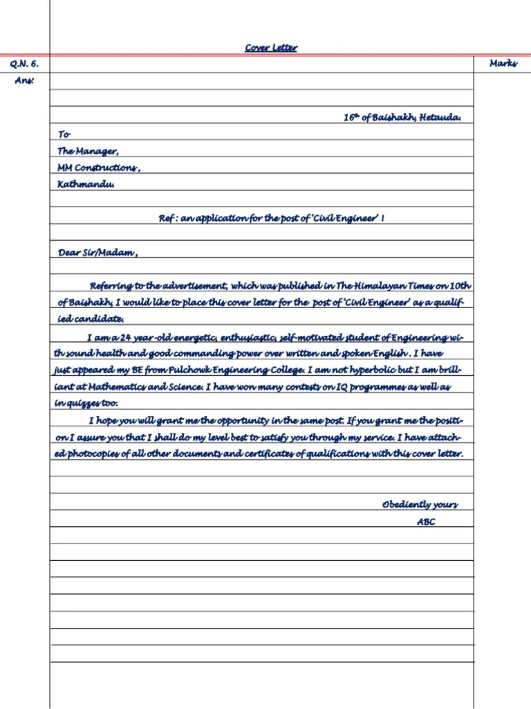 40964 cover letter writing