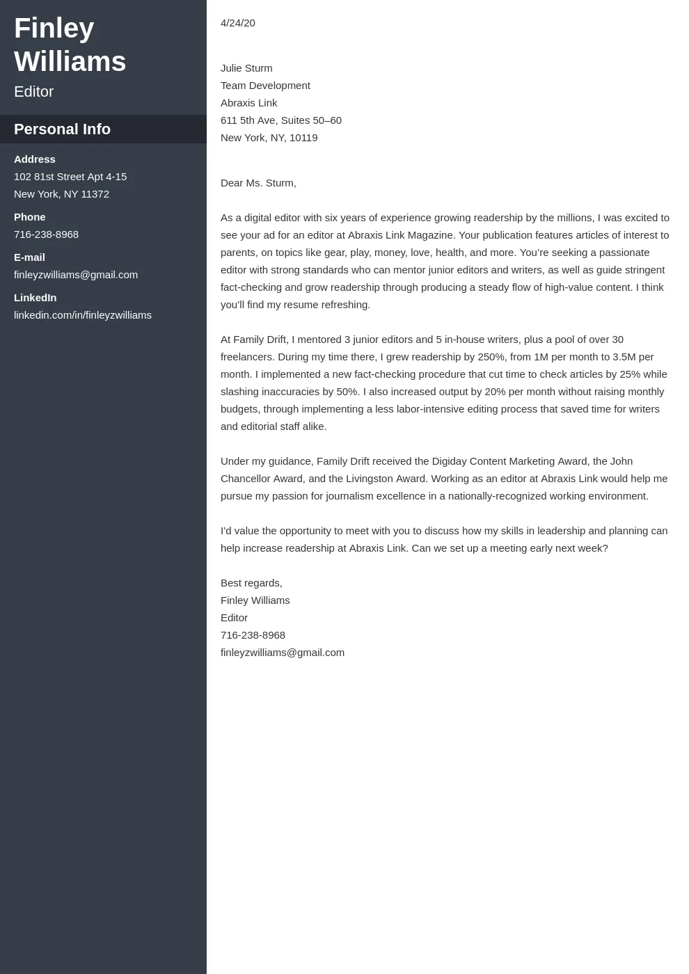 40966 compelling cover letter