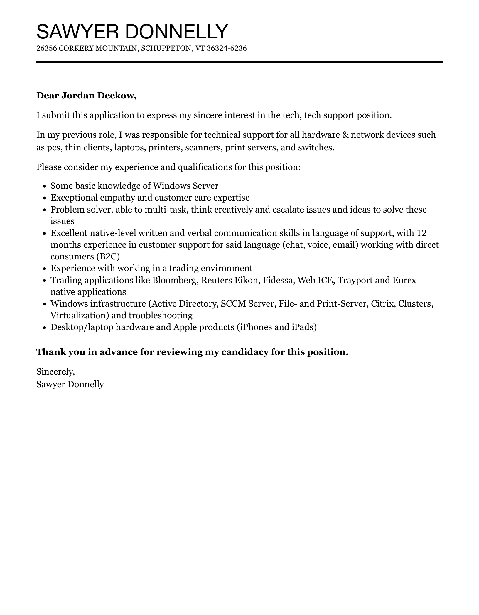 40969 tech support cover letter 2