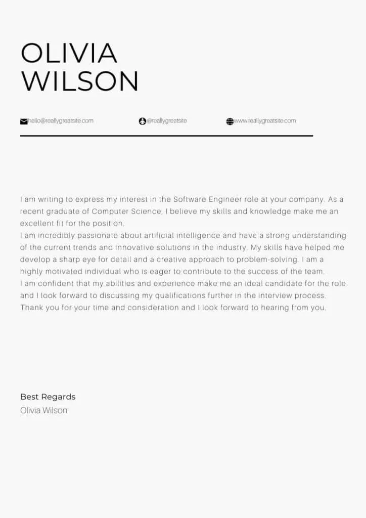 40970 cover letter structure