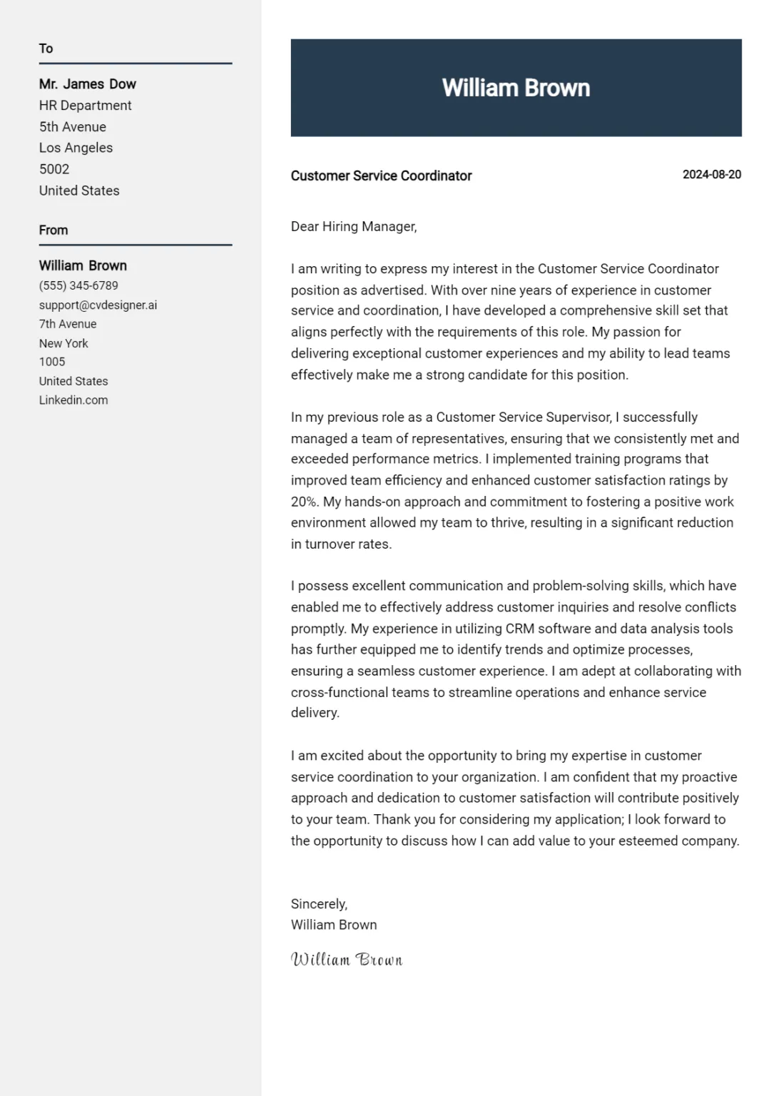 40982 professional cover letter