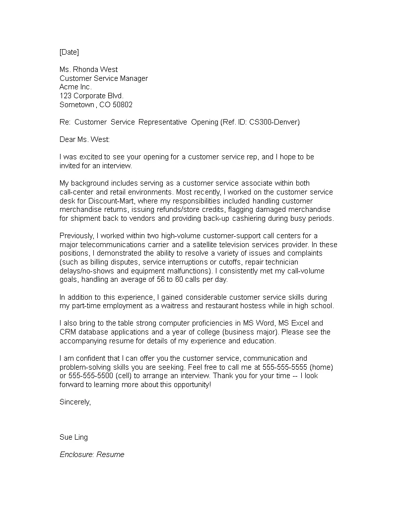 40984 cover letter font