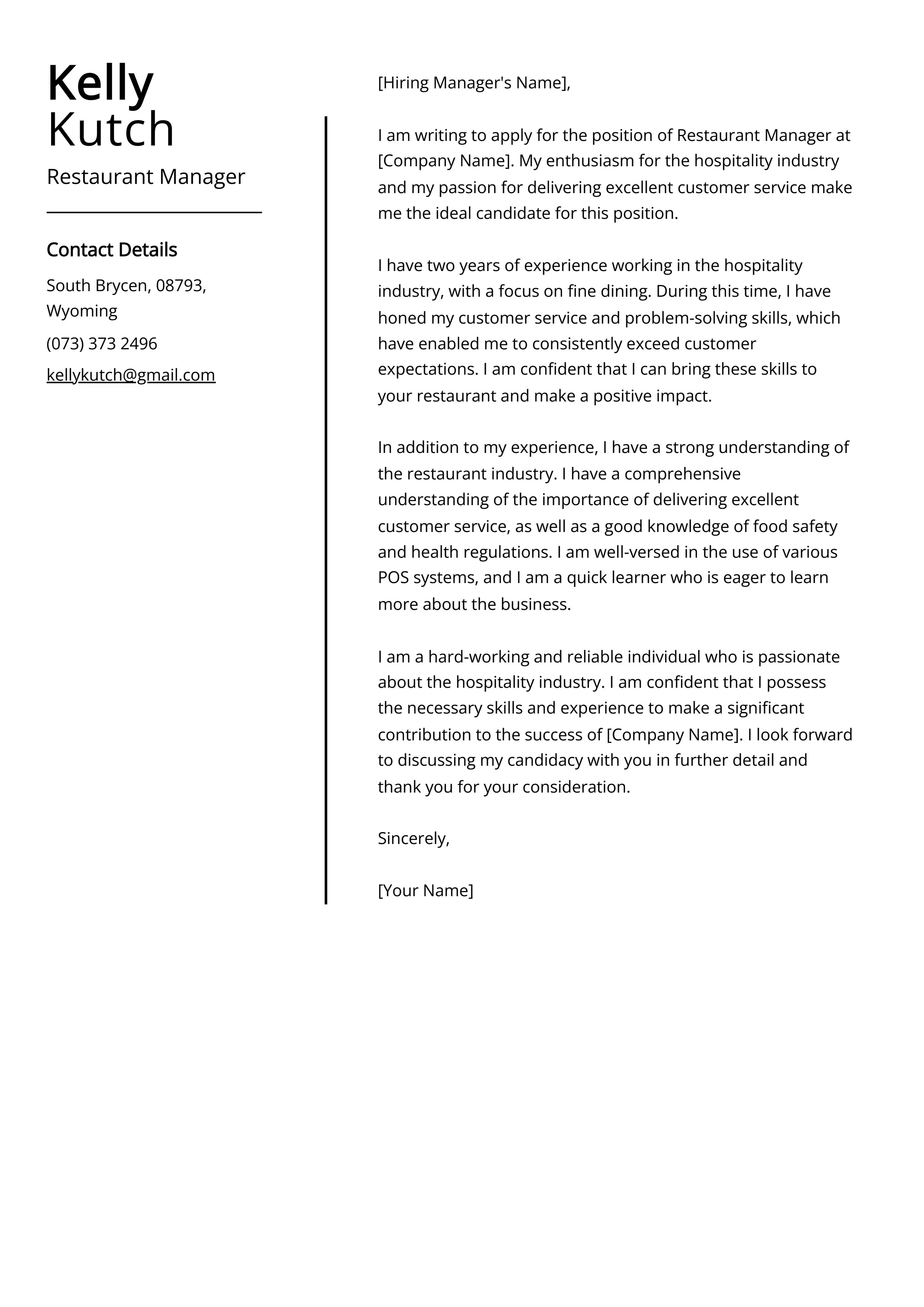 40992 restaurant job application