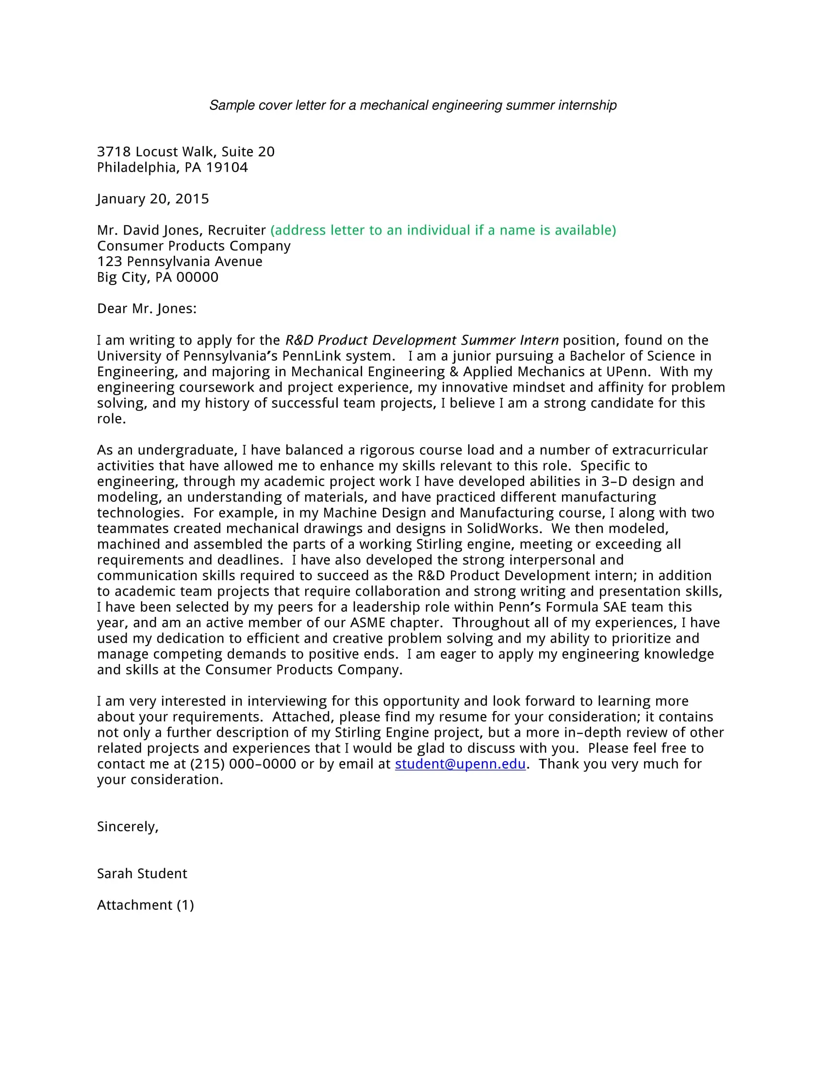 40996 cover letter formatting