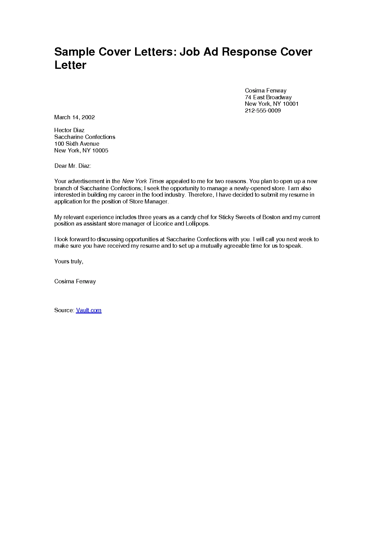 41000 cover letter example industry