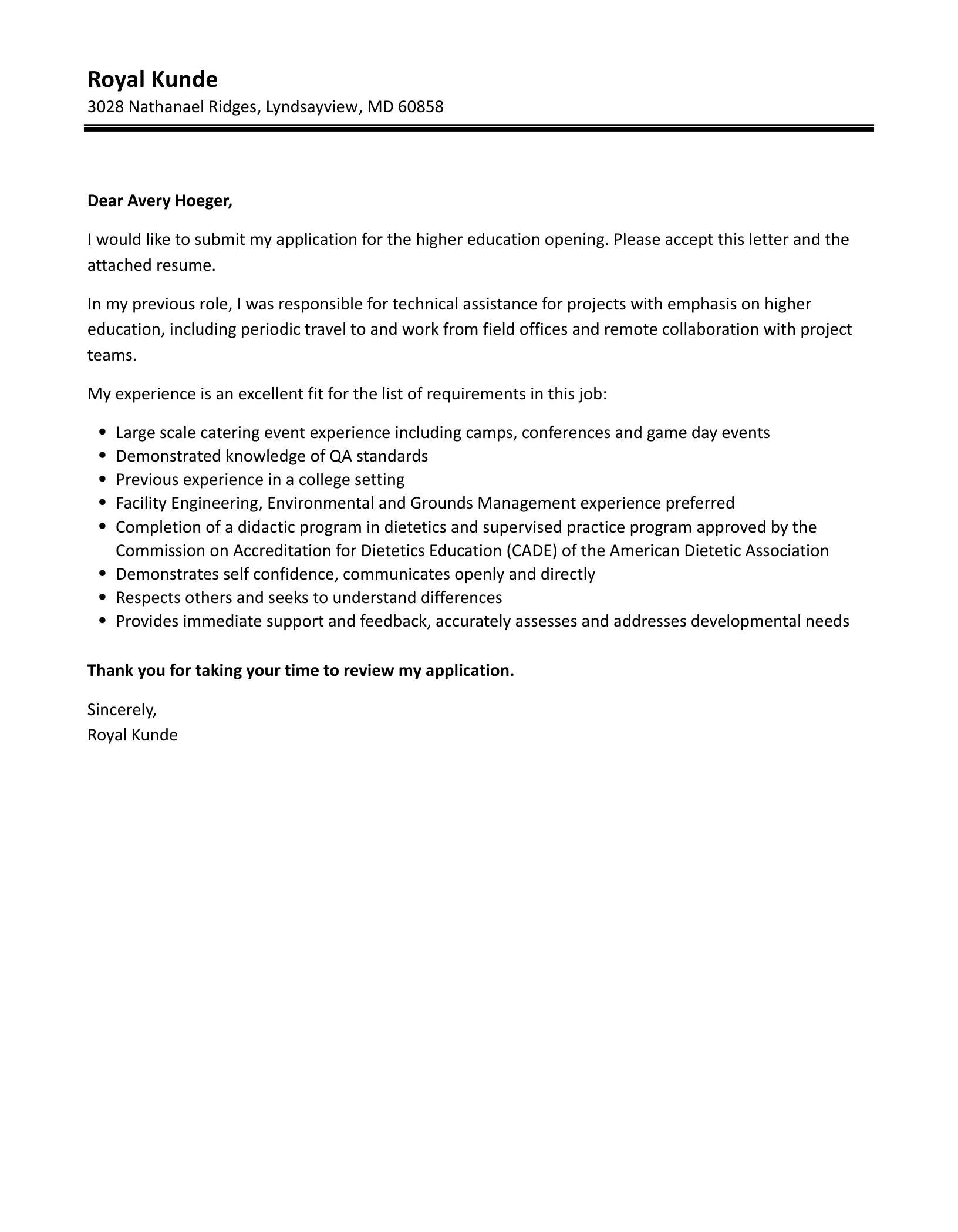 41003 teacher cover letter example