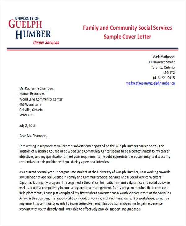 41007 cover letter structure